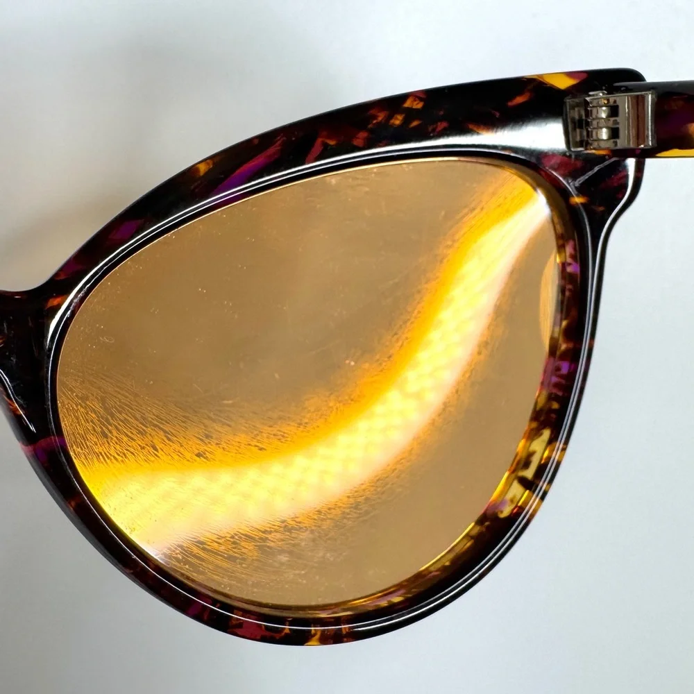 WILDFOX Grand Dame Sunglasses Tortoise Swirl Gold Mirror Lenses RARE